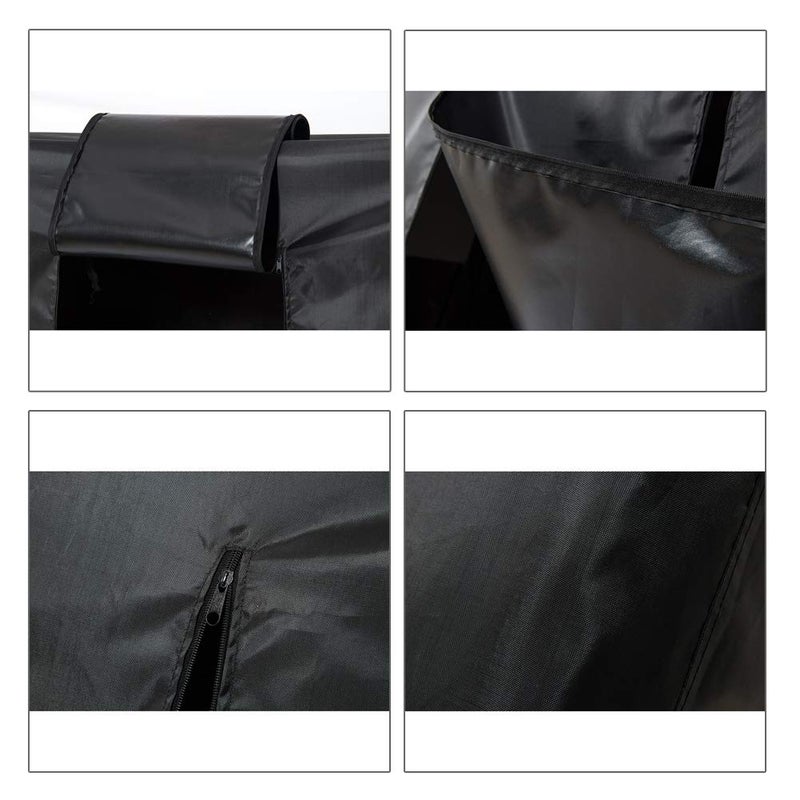 QEES Garment Rack Cover 59" Clothes Rack Cover for Storage, Heavy Duty Dustproof Waterproof Clothes Closet Cover with 2 Full Strong Zipper, Wardrobe Rack Cover for Dance Costume, Dress, Suitï¼ˆOnly Coverï¼‰ - Image 4