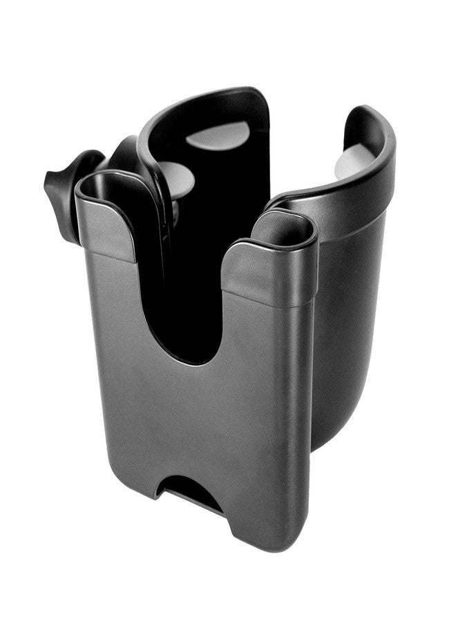 Stander Universal Cup Holder Accessory, Adjustable Drink and Phone Storage Compartment for Walkers, Rollators, Strollers, Wheelchairs, and Scooters, Black - Image 1