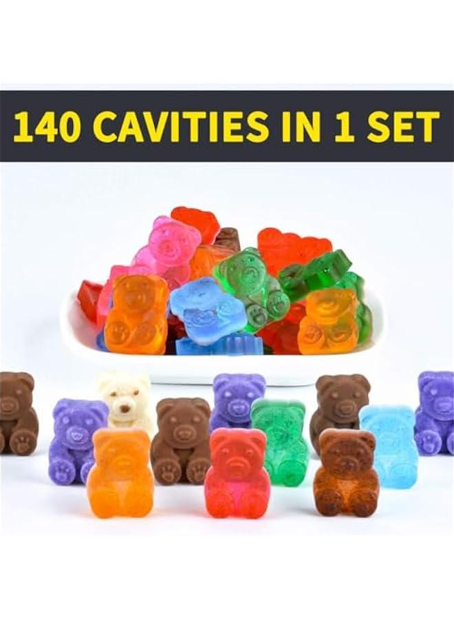 CAKETIME Gummy Bear Molds Candy Molds - 1 Inch Gummy Molds Bear Large Chocolate Molds Silicone 4 Pack LFGB Pinch Test Approved Best Food Grade Silicone - Image 2