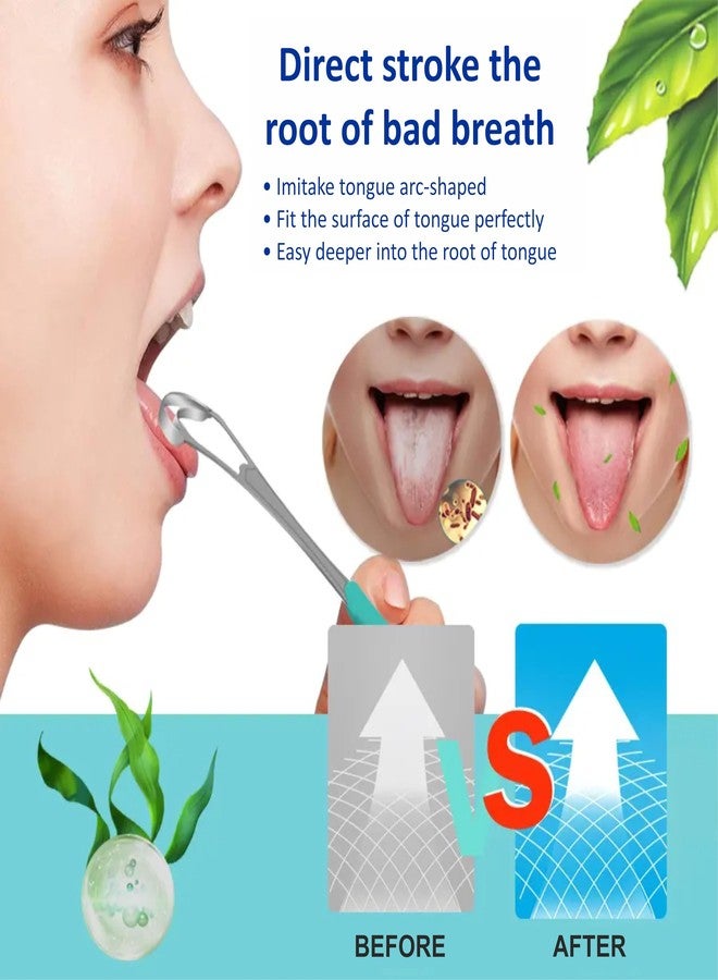 Nurpi 2 pcs spoon shap with silicon handle Tongue Scraper, 100% Useful Surgical Stainless Steel Tongue Cleaner for Both Adults and Kids, Professional Reduce Bad Breath Metal Tongue Scrapers, Help Your Oral Hygiene - Image 5