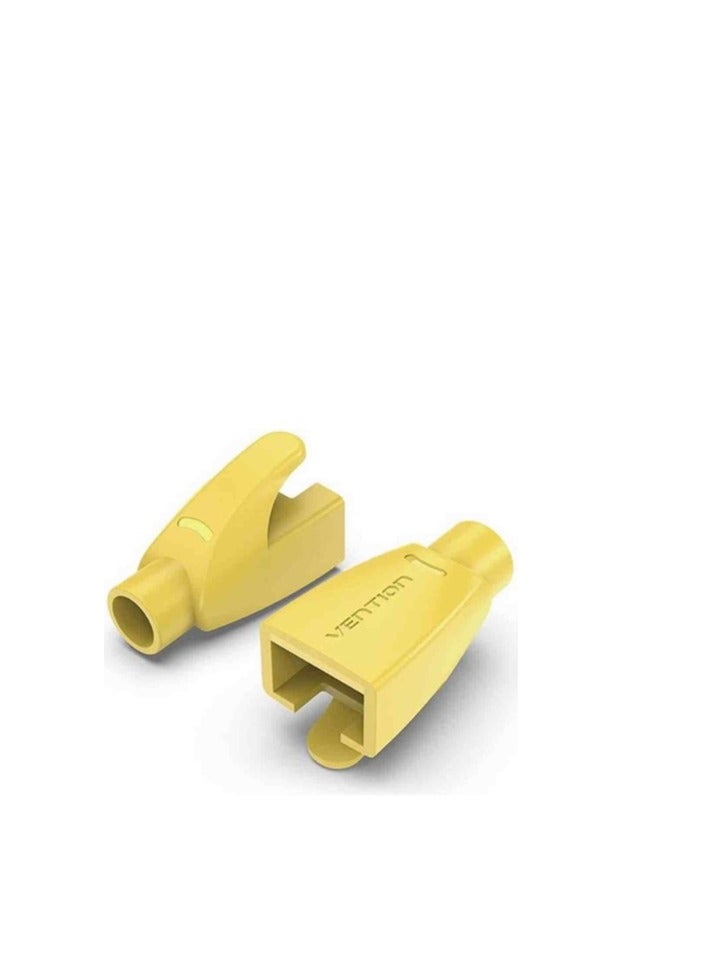VENTION RJ45 Strain Relief Boots Yellow PVC Type 50 Pack Model # IODY0-50 - Image 1