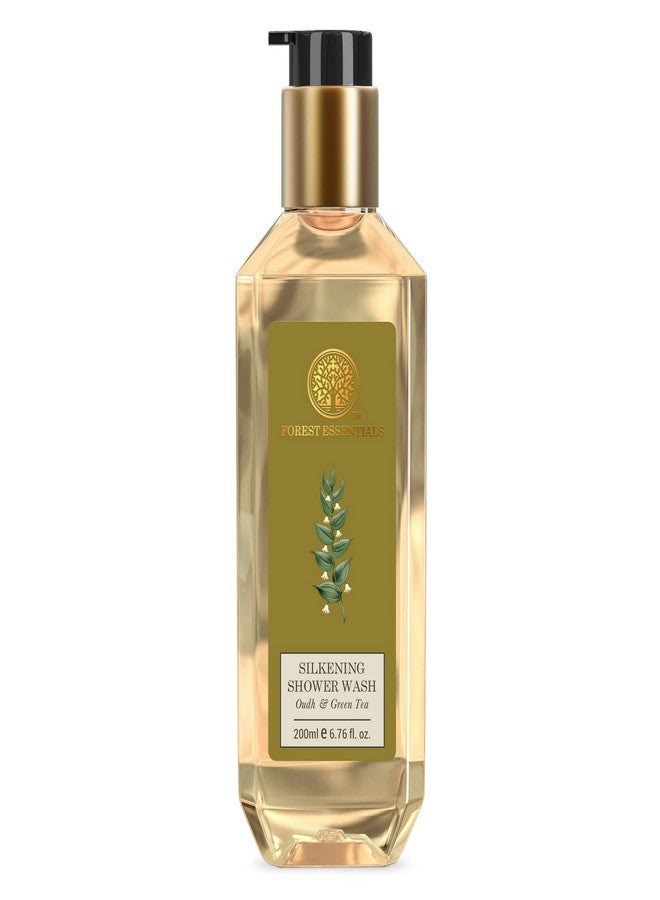 Forest Essentials Oudh and Green Tea Silkening Shower Wash, 6.7 Fl Oz - Image 2