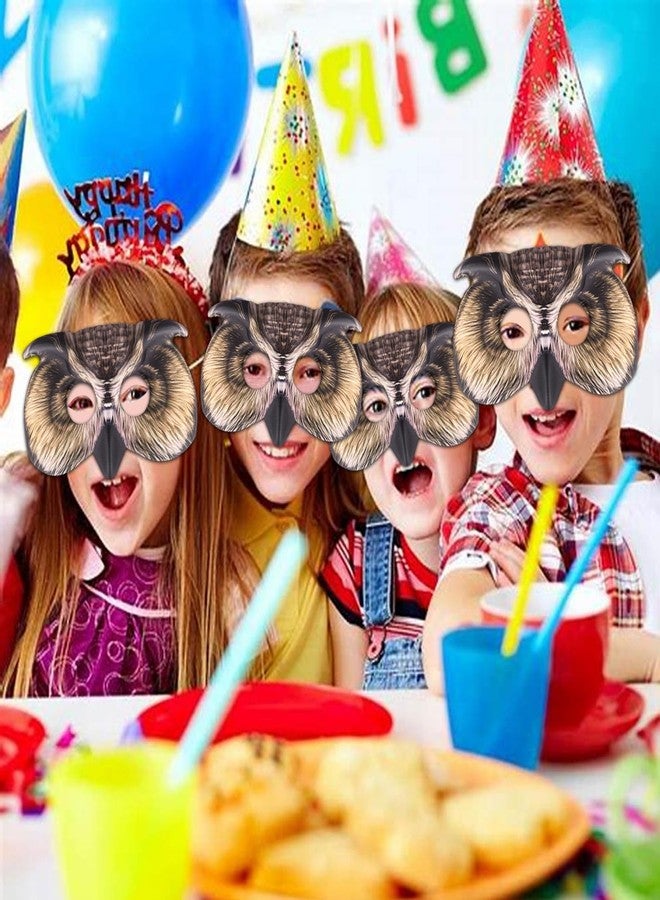 Hosfairy 1Pcs Owl Mask Halloween Bird Mask Half Face Owl Masks for Halloween Easter Costume Masquerade Cosplay Party - Image 2