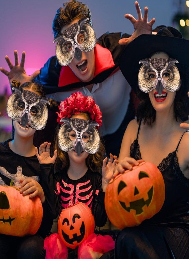 Hosfairy 1Pcs Owl Mask Halloween Bird Mask Half Face Owl Masks for Halloween Easter Costume Masquerade Cosplay Party - Image 3