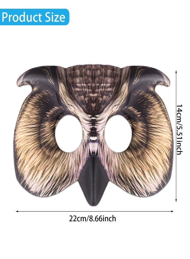 Hosfairy 1Pcs Owl Mask Halloween Bird Mask Half Face Owl Masks for Halloween Easter Costume Masquerade Cosplay Party - Image 4
