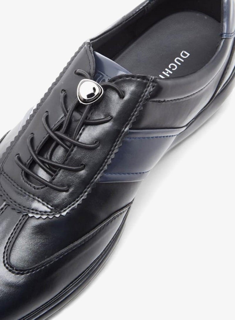 DUCHINI Men's Panelled Sneakers with No-Tie Laces - Image 4