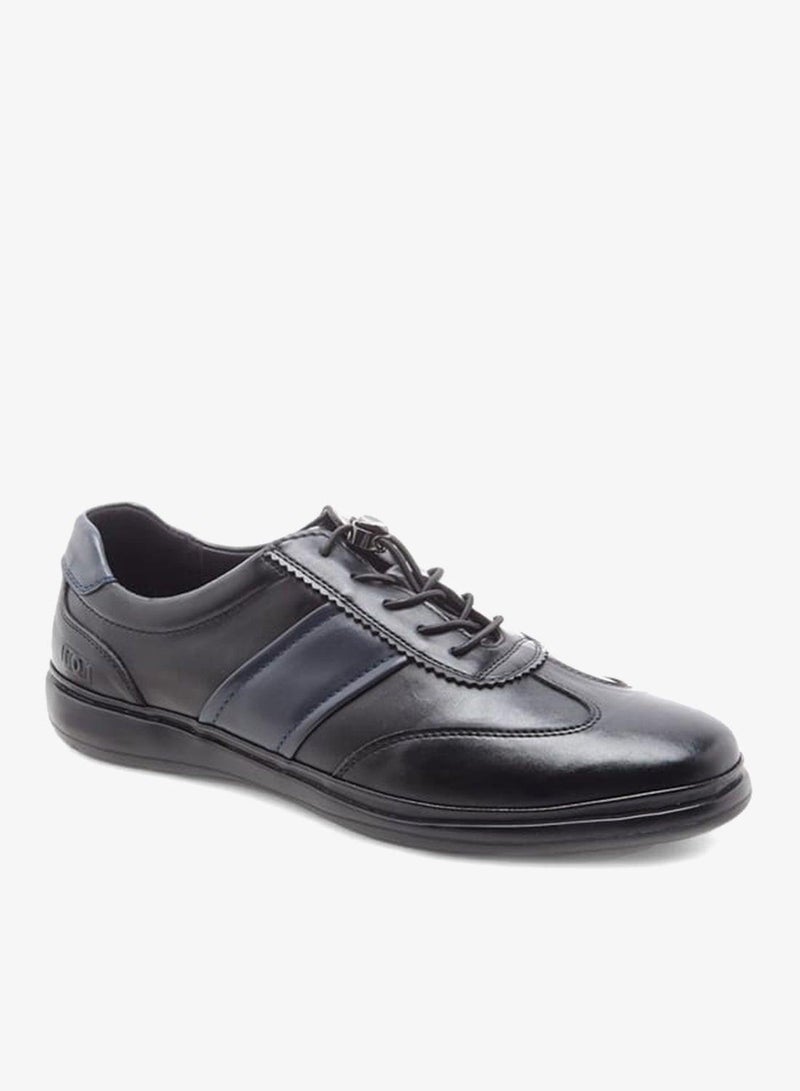 DUCHINI Men's Panelled Sneakers with No-Tie Laces - Image 1