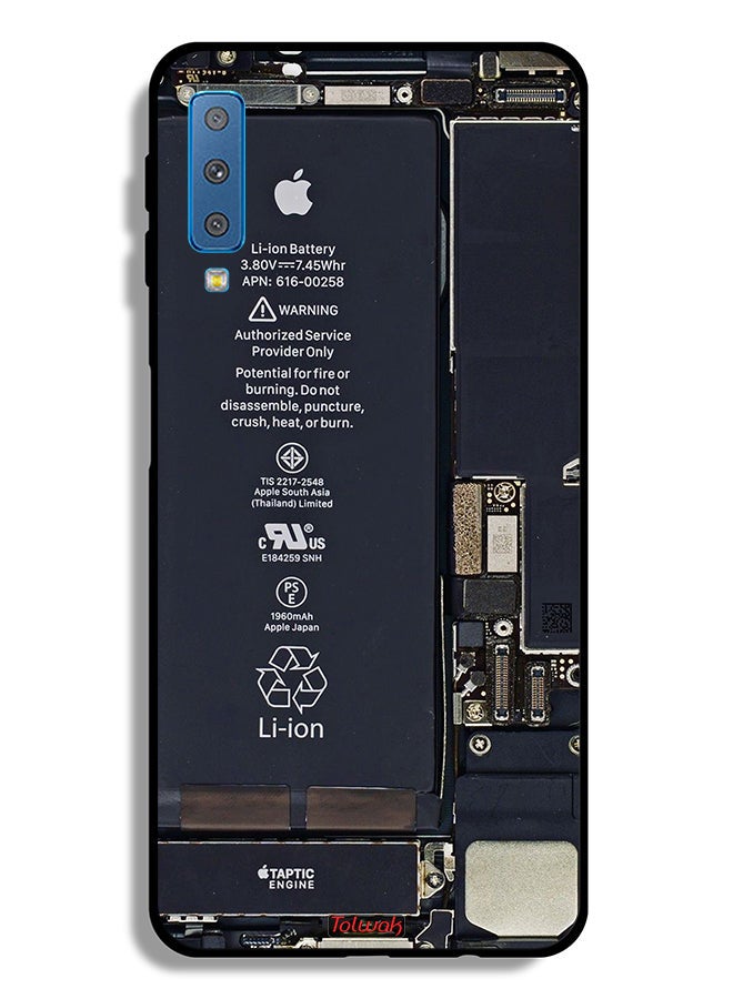 Tolwak Samsung Galaxy A7 (2018) Protective Case Cover Phone Circuit Pattern - Image 1