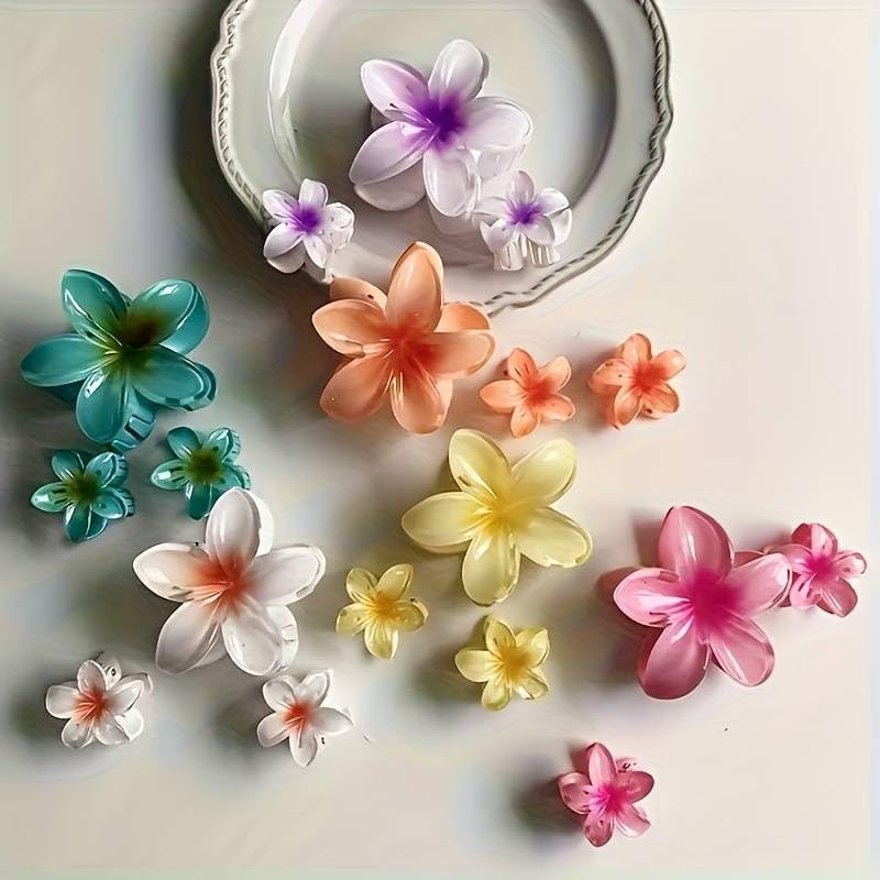 Cerrito 3 Pcs Flower Hair Claw Clips Set, Gradient Lily Design, Strong Hold Hair, Stylish Accessories for Women, Girls, Cute Hair Grips, Perfect for Daily Use, Travel, Party, Gifting, Multicolor - Image 4