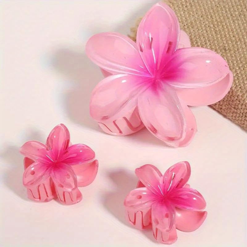 Cerrito 3 Pcs Flower Hair Claw Clips Set, Gradient Lily Design, Strong Hold Hair, Stylish Accessories for Women, Girls, Cute Hair Grips, Perfect for Daily Use, Travel, Party, Gifting, Multicolor - Image 5