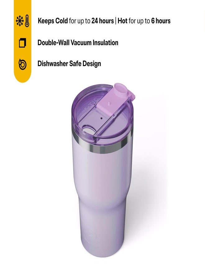 RTIC 30oz Essential Tumbler with Lid, Ceramic Lined, Insulated, Stainless Steel, Metal, Double Wall Vacuum-Insulation, Travel Cup for Iced Coffee, Tea, Hot and Cold Drink, Lavender Glitter - Image 3