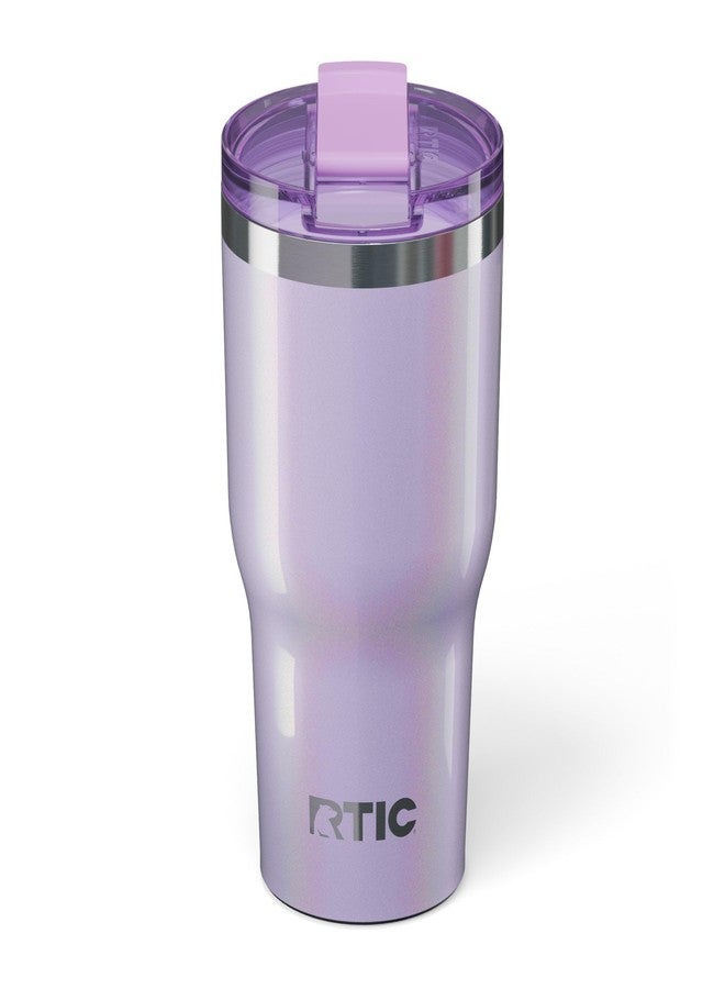 RTIC 30oz Essential Tumbler with Lid, Ceramic Lined, Insulated, Stainless Steel, Metal, Double Wall Vacuum-Insulation, Travel Cup for Iced Coffee, Tea, Hot and Cold Drink, Lavender Glitter - Image 1