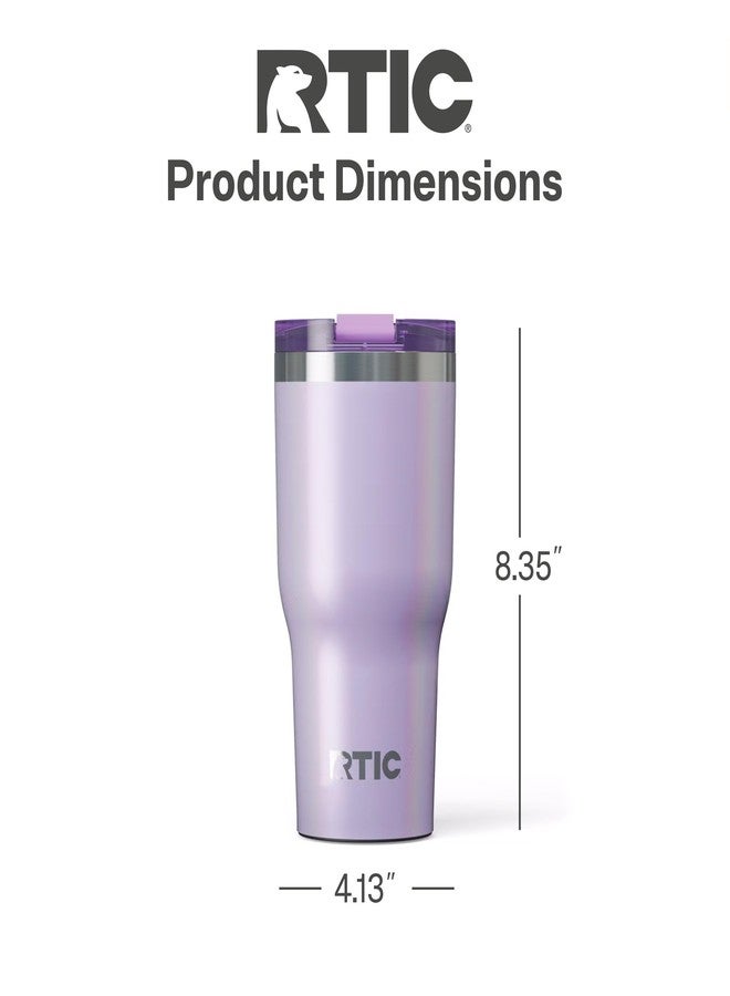 RTIC 30oz Essential Tumbler with Lid, Ceramic Lined, Insulated, Stainless Steel, Metal, Double Wall Vacuum-Insulation, Travel Cup for Iced Coffee, Tea, Hot and Cold Drink, Lavender Glitter - Image 5