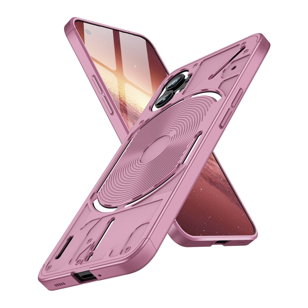 HuHa Protective Cover For Nothing Phone 1 GKK Three Stage Splicing Full Coverage PC Phone Case(Rose Gold)