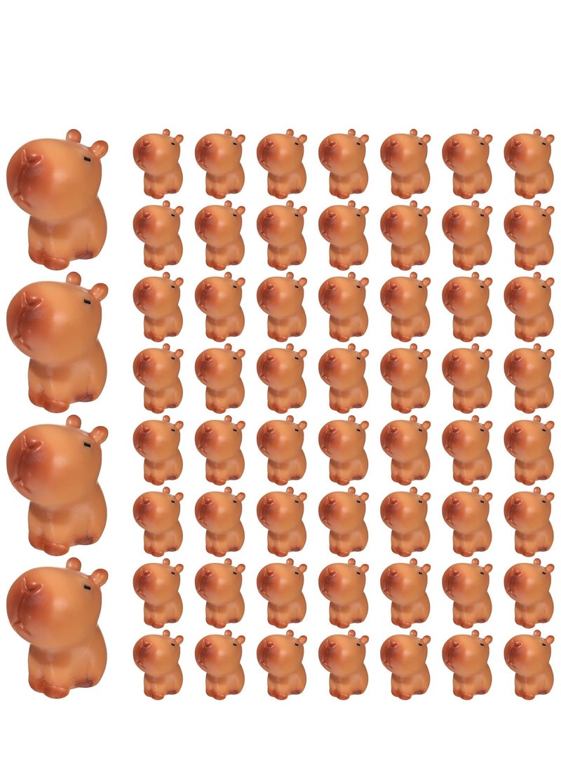 SYOSI 50 Pcs Capybara Figurines Mini Capybara Resin Figurines Capybara Figure Ornament Miniature Animal Desktop Tabletop Outdoor Craft Decor for Garden Accessories Decorations Gifts(Classic Style) - Image 1