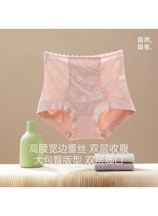 Top melon Dingguagua Dingguagua Women's Cotton High-waist Slightly Tummy-control Antibacterial Plus Size Ladies' Briefs 2-pack Imperial Purple 180 - Image 3