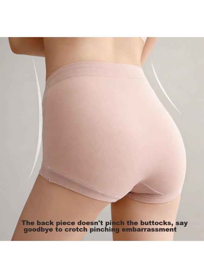 Top melon Dingguagua Dingguagua Women's Cotton High-waist Slightly Tummy-control Antibacterial Plus Size Ladies' Briefs 2-pack Imperial Purple 180 - Image 2