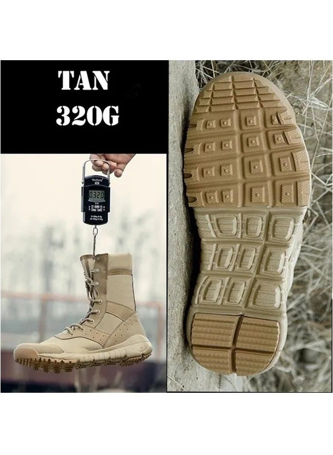 1-Pair Ultra Light Waterproof Fabric Breathable Combat Boots,Men's Outdoor Desert Boots Shoes,Mesh Light Military Fans Shoes - Image 3
