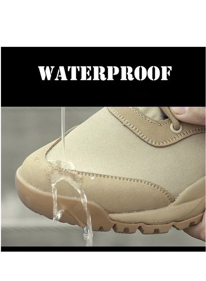 1-Pair Ultra Light Waterproof Fabric Breathable Combat Boots,Men's Outdoor Desert Boots Shoes,Mesh Light Military Fans Shoes - Image 4