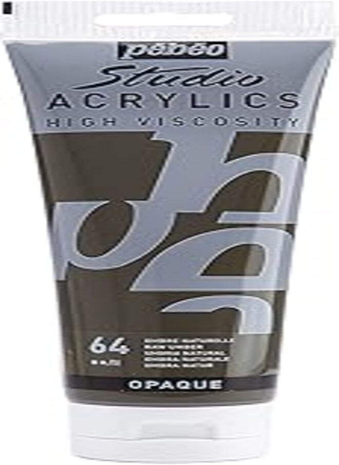 Pebeo PEBEO 169-064 250ml Studio Acrylic Paint, Raw Umber Brown 