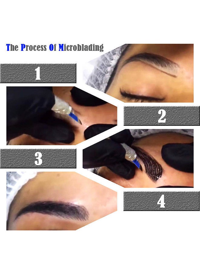Generic - Professional Eyebrow Permanent Tattoo Practice Kit Microblading Set Manual Eyebrow Pen Needle Pigment Ink Practise Skin Tool - Image 1