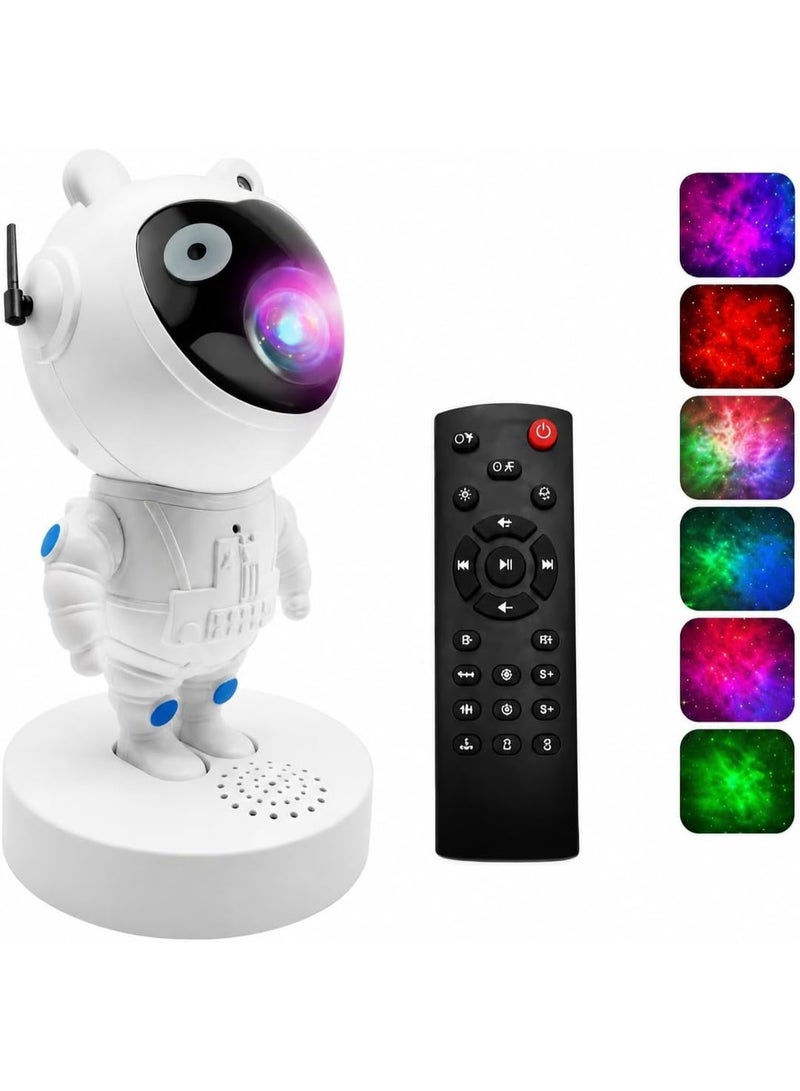 Galaxy projector for astronauts, night light with nebula effects, 360-degree adjustable head, built-in speaker, remote control, suitable for bedroom and gaming - Image 5