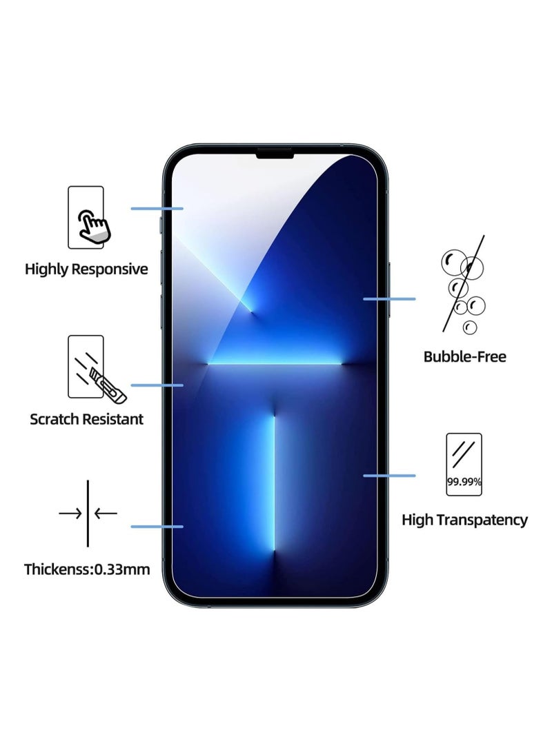 general Compatible with the Honor 600 Pro 5G; [2+1 Set] including screen protector and camera lens protector; 9H hardness, high-definition, scratch-resistant tempered glass screen protector - Image 2