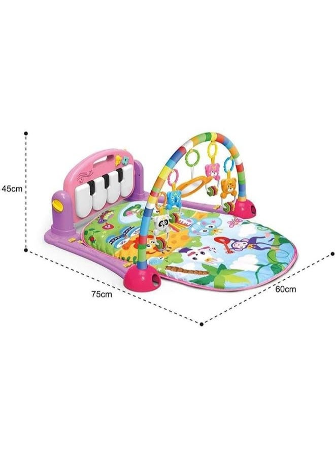 HUANGER Baby Play Gym With Piano, Musical Activity Mat With Lights  - Image 3