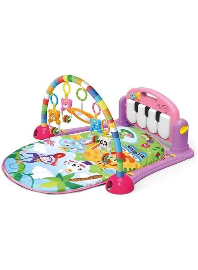 HUANGER Baby Play Gym With Piano, Musical Activity Mat With Lights  - Image 4