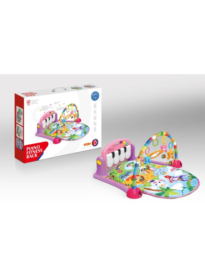HUANGER صالة ألعاب للأطفال مع بيانو – سجادة نشاط موسيقية مع أضواء للأطفال الرضع - Image 2