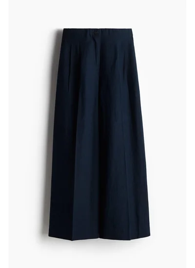 H&M Wide linen-blend trousers