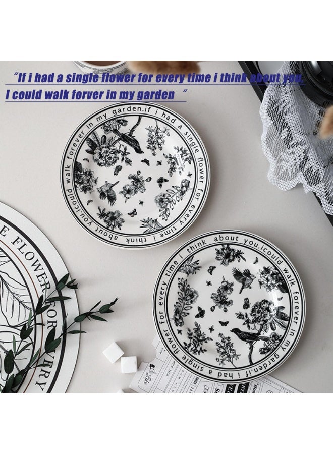 YelaJoy Ceramic Coffee Cup and Saucer Set - Vintage Floral Design, Perfect for Espresso, Tea, or Coffee Lovers - Gift Boxed for Home, Office, or Special Occasions (6.8oz) - Image 4