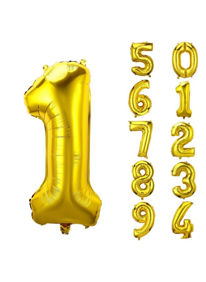 AIEX Gold Number Balloons 28 Inch Inflatable Large Foil Balloon Number Balloons For Birthday Party Graduation Decorations (1) - Image 2