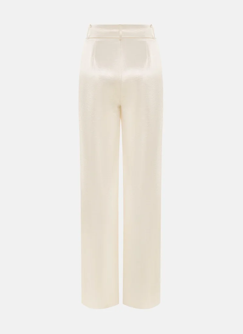 Lichi Crinkled effect satin palazzo trousers