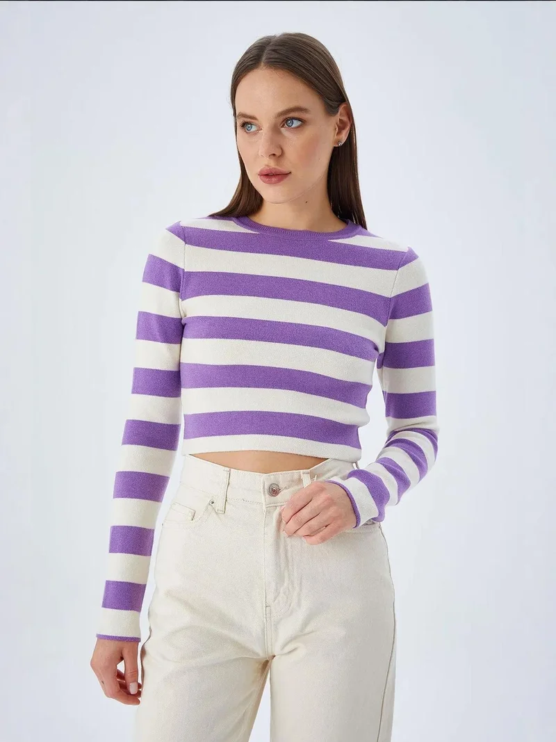 MixRay Mixray Striped Knit Sweater