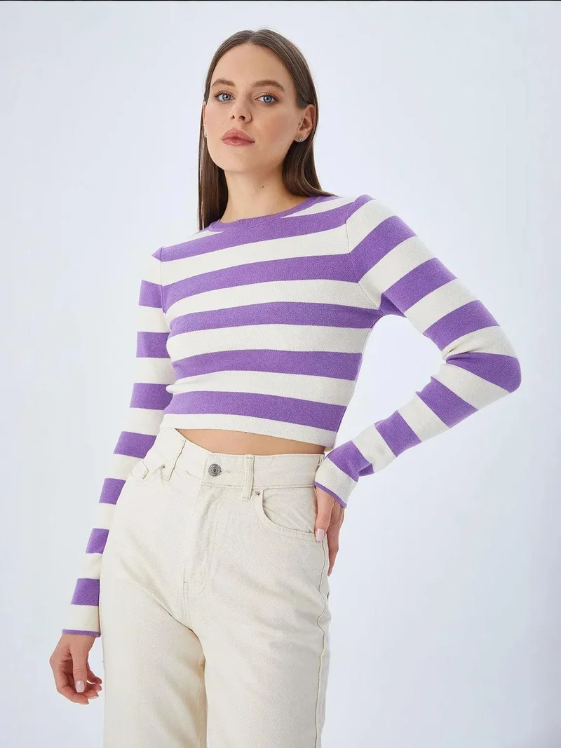 MixRay Mixray Striped Knit Sweater