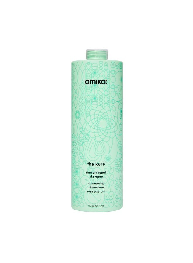 amika the kure strength repair shampoo, 1000ml - Image 1