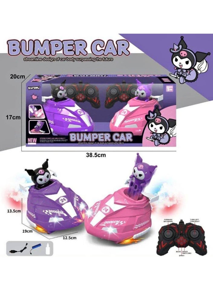 Kiromi Cartoon Bumper Car 🎮💨 Get ready for fun racing and crashing with the amazing Kiromi Bumpers! Two remote-controlled toys, perfectly sized for kids, with realistic lights, effects, and movements! Perfect as a fun gift for children 3+. Let the challenge begin between friends or siblings!