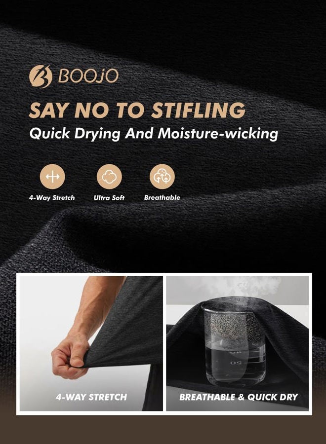BOOJO 7 Pack Polo Shirts for Men - Quick Dry Moisture Wicking Performance Short Sleeve Mens Golf Shirts for Casual Work, 1-black/Dark Grey/Light Grey/Navy Blue/Dark Blue/Army Green/Wine, XXL - Image 4