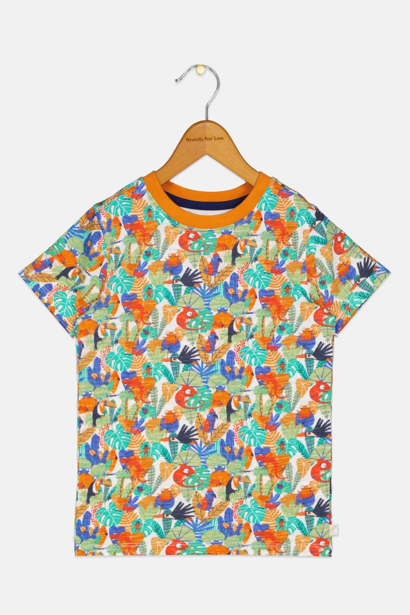 Hamleys Toddlers Boy Crew Neck Allover Print T-Shirt, Multicolor - Image 1