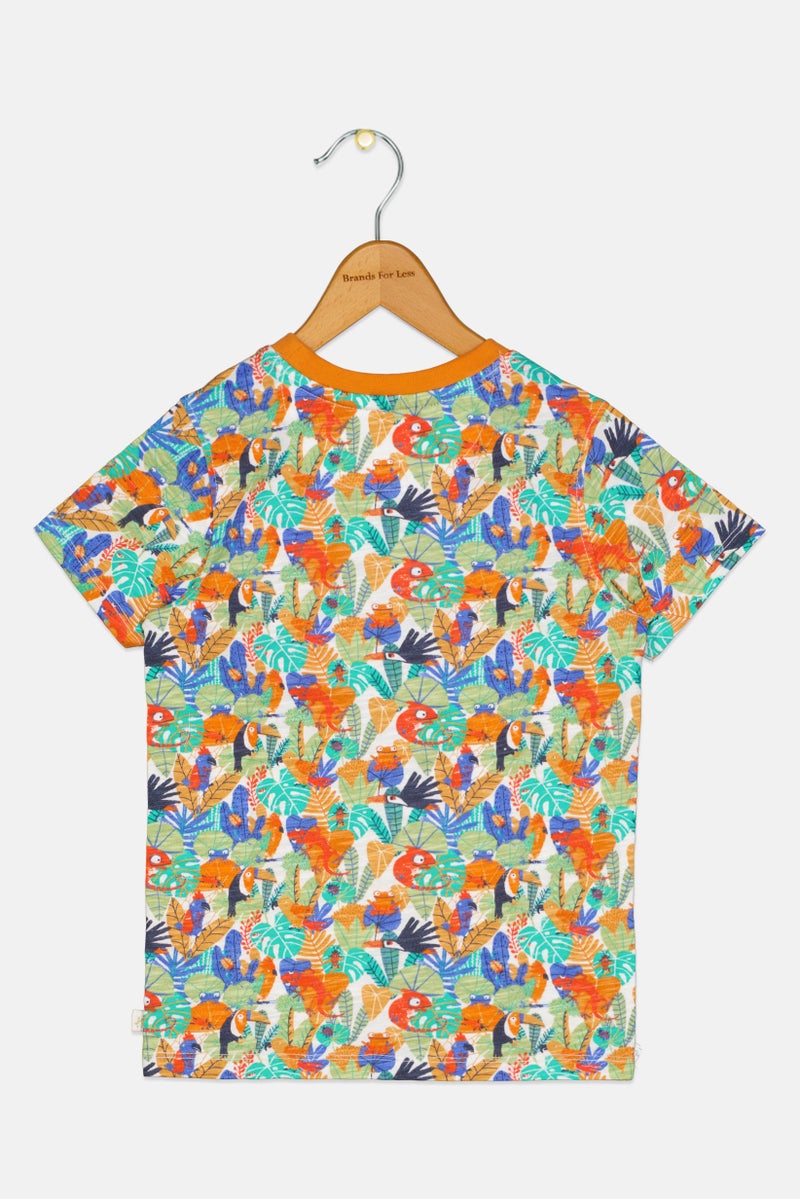 Hamleys Toddlers Boy Crew Neck Allover Print T-Shirt, Multicolor - Image 2