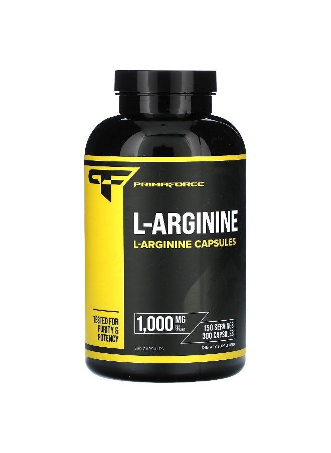 Primaforce Primaforce, L-Arginine, 1,000 mg , 300 Capsules (500 mg per Capsule)  - Image 1