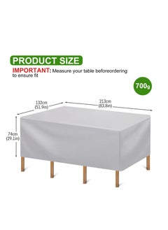 HomarKet Waterproof Garden Furniture Cover Set，（213x132x74cm) Outdoor Rectangle Sofa Table Set Cover, UV Block Windproof Dustproof Outdoor Furniture Cover  - Image 2