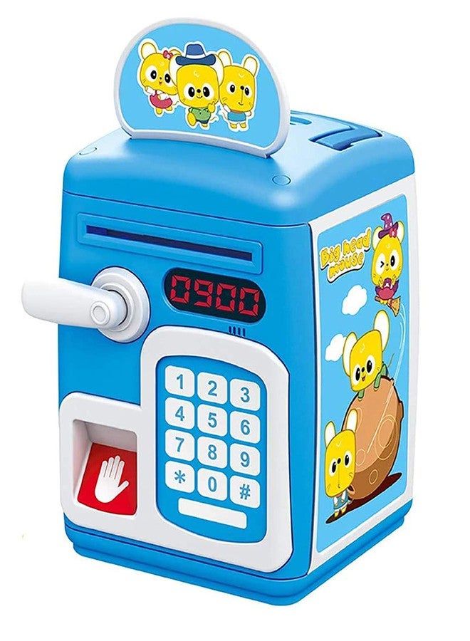 Mummy Please Kids Digital Piggy Bank with Electronic Lock,Money Safe Box wth Finger Print Sensor【Pack of 1】【Sapphire Blue】 - Image 1