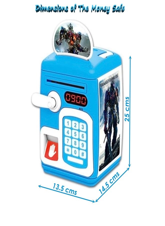 Mummy Please Kids Digital Piggy Bank with Electronic Lock,Money Safe Box wth Finger Print Sensor【Pack of 1】【Sapphire Blue】 - Image 3