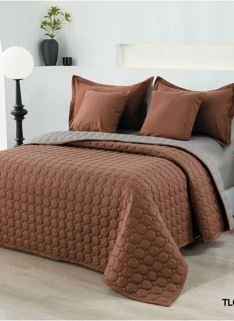 Generic - Summer Quilt 6-Piece Set – Double Size 240x220cm – Microfiber Fabric with 100% Pure Cotton Filling comforter– Soft Bedding Set - Image 1