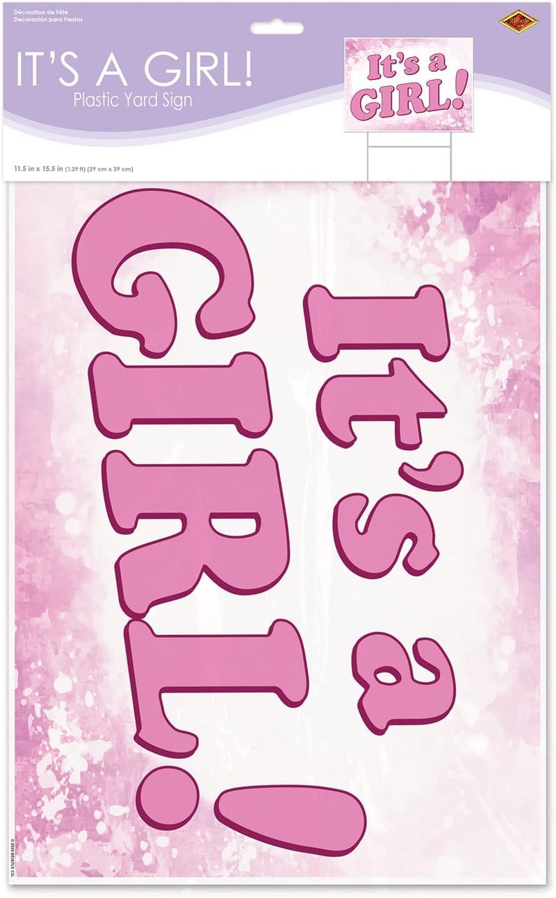 Beistle Plastic Its A Girl Yard Sign - Image 5