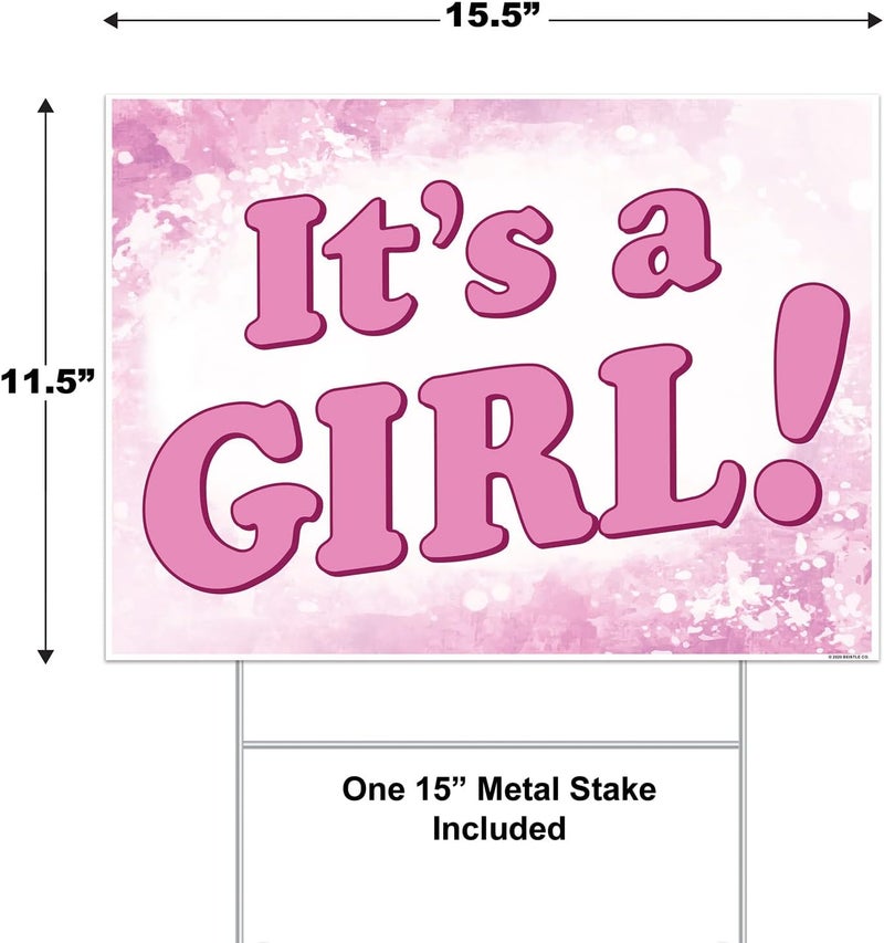Beistle Plastic Its A Girl Yard Sign - Image 2