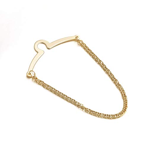 JOVIVI 2pcs Set Men's Silver Golden Necktie Tie Clips Link Chain Cravat Collar Pins Brooch w/Box - Image 4