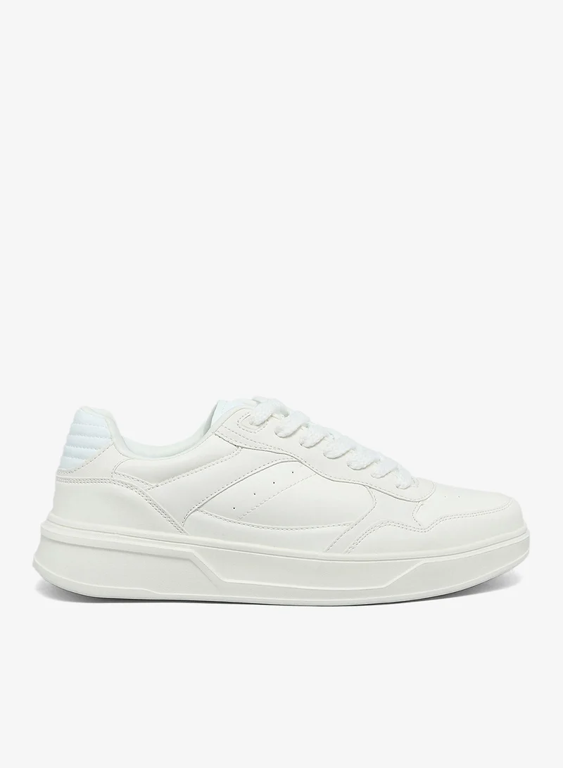 R&B Solid Lace Up Sneakers
